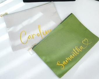 Personalized Makeup Bag  Custom Makeup Bag Bridesmaid Proposal   Bridesmaid Gift Gift for Sport Team Dance Team Cosmetic Bag Bridesmaid Gift