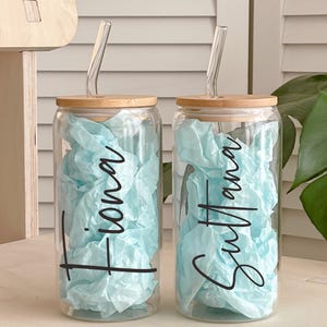 Personalized Glass Tumblers/ Bridesmaid Tumblers/ Mother&#39;s Day Gift/ Personalized Gifts/ Proposal Box Gifts/ Birthday Gift/ Bride Gift Cup