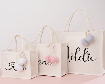 Personalized LOGO Tote Bag/ Custom Canvas Tote Bag/ Name tote bag/ Bridesmaid Gift Bag/ Monogram Bag/ Wedding Party Gifts/ Personalized Gift