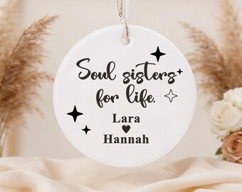 Personalized Best Friend Ornament/ Custom Name Friendship Gift/Bestie Keepsake Decor/Friendship Memorial Gift for Best Friends/My Safe Place