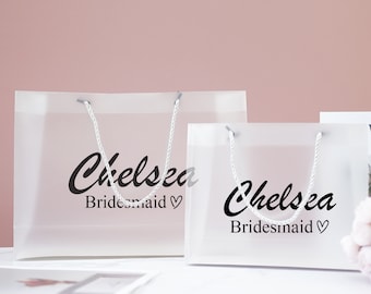 Clear Beach Tote Bag/ Custom Bridal Tote Bag/ Custom Bridesmaid Proposal Gift/ Transparent Tote Bag/ Personalized Bachelorette Tote Bag