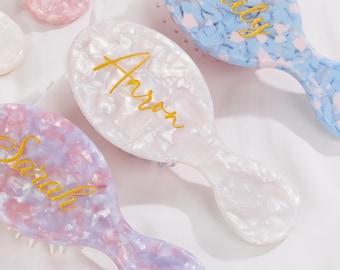 Personalized Engraved Hairbrush/ Custom Mini Hair Comb/ Pocket Comb/ Gift for Her/ Bridesmaid Hair Comb/ Purse Comb With Name/ Wedding Gift