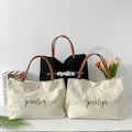 Personalized Bridesmaid Tote Bag/Bridesamaid Gift bag With Name/Bridesmaid Beach bag/Bride Bag/Beach Tote gift/Wedding bag/Bridal Party Gift product logo