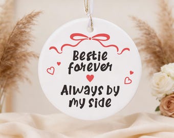 Personalized Best Friend Ornament/ Friendship Ornament/ Besties Ornament/ Best Friend Gift/ BFF Gift/ Gift for Her/ Custom Friend Gift