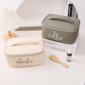 Personalized Leather Embroidered Makeup Bag/ Cosmetic Bag with Name/ Wedding Makeup Bag/ Bridal Shower Gift/ Bridesmaid Gifts/Gift for Women product logo