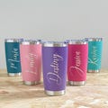 Personalized Travel Mug/20oz Insulated Tumbler/Custom Insulated Steel Laser Engraved Tumbler/Etched Tumbler/Monogram Tumbler/Corporate Gifts