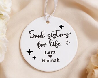Personalized Best Friend Ornament/ Custom Name Friendship Gift/Bestie Keepsake Decor/My Safe Place/Friendship Memorial Gift for Best Friends