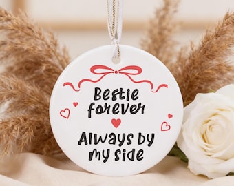 Custom Best Friend Ornament with Name/ My Safe Place Bestie Gift/ Meaningful Gift for Best Friends/ Friendship Keepsake Hanging Decor