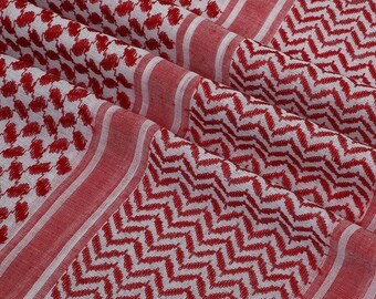 Red Keffiyeh - Jordanian - Palestinian - Kufiyah - Kufiya - Shemagh - Scarf