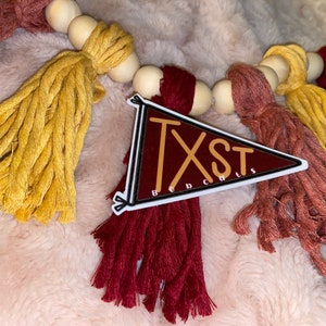 TXST university banner vinyl sticker