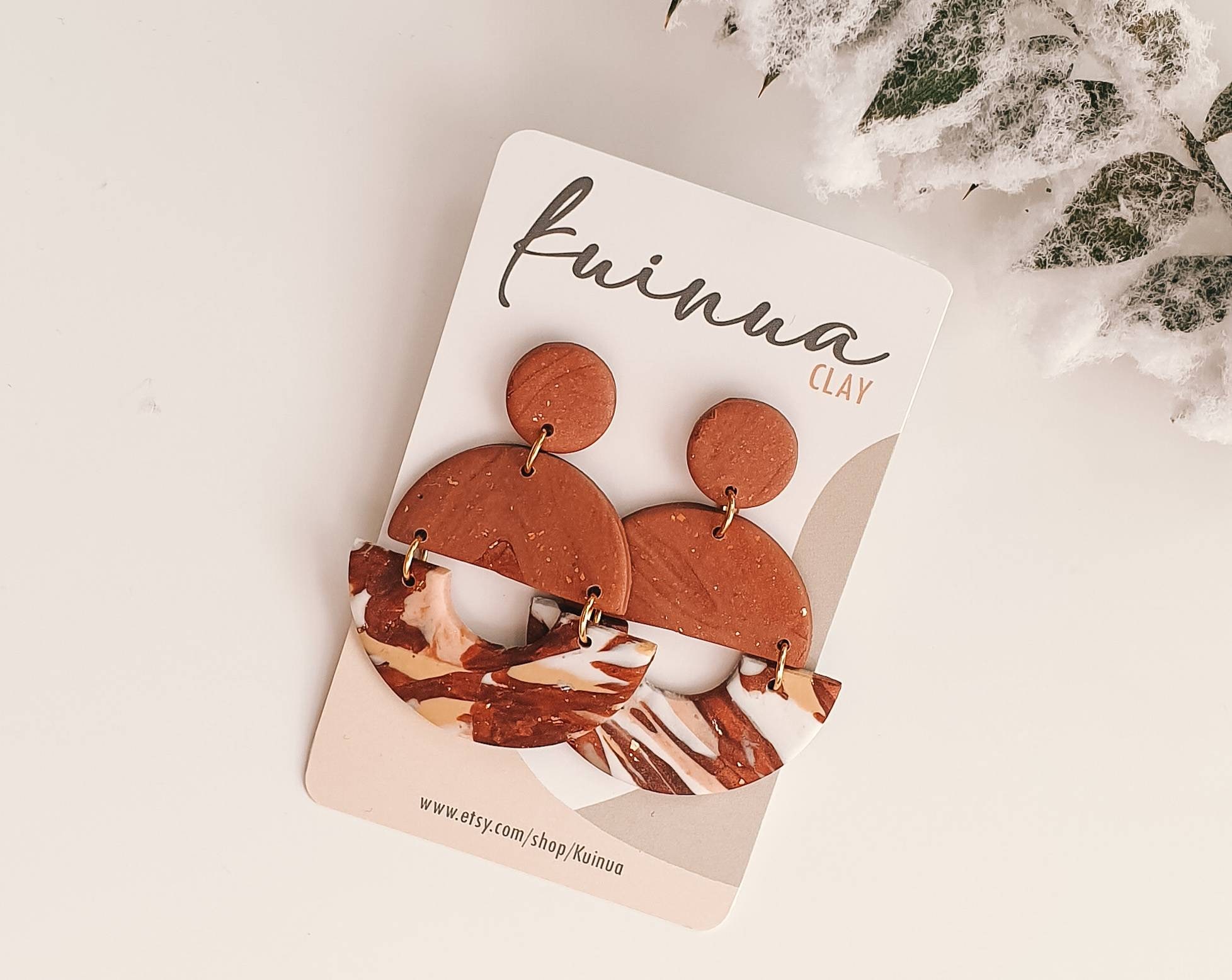 Wanafurahia earrings. Polymer clay earrings. Handmade. Women.