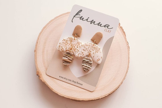 Pendientes mchanganyiko. Pendientes arcilla polimerica. Polymerclay earrings. Handmade. Hechos a mano.