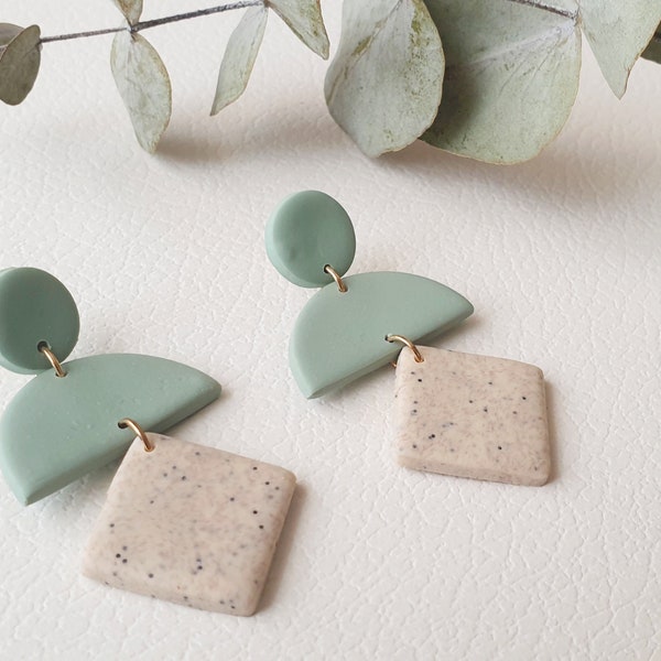 BAHATI. Polymer clay earrings. Hand made.
