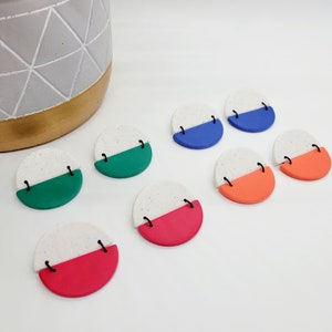 SORBET // Statement Studs /Large Stud Earrings / Colorful Earrings / Summer Earrings / Spring Earrings / Handmade Earrings/ Geometrical