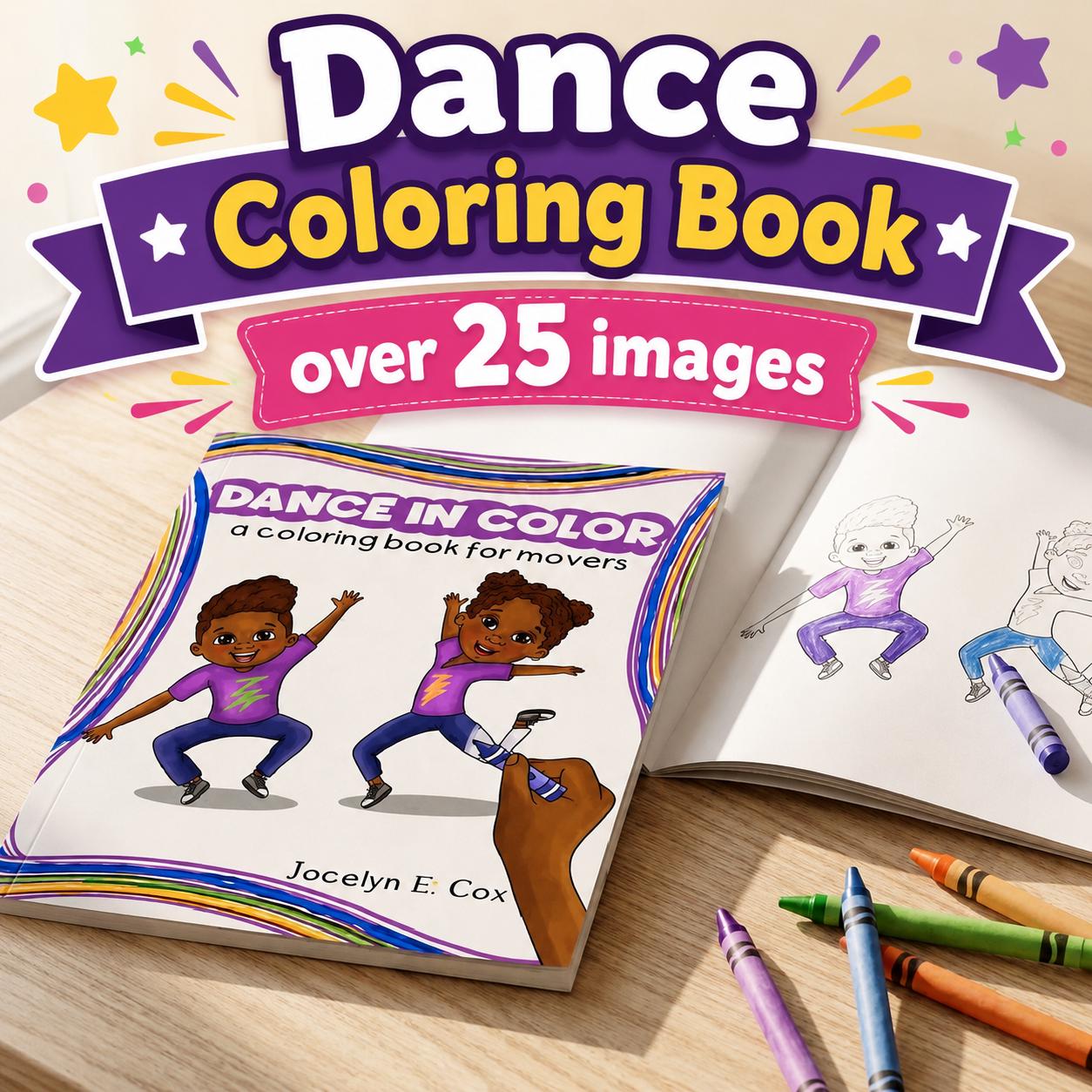 Coloring Book, Dance in Color, Diverse Styles, Diverse Characters, All ...