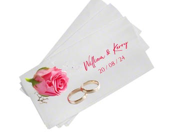 Custom Printed Napkins/Serviettes | 1/8 Fold 2 Ply | Personalised Logo | Monogram | Wedding | Anniversary | Birthdays | Parties