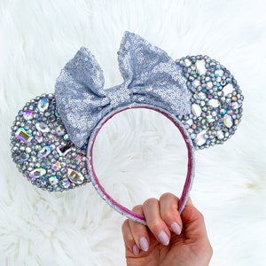 Diamanten sind für immer Sequin & Strass Minnie Maus Ohren Stirnband || Micky Ohren || Minnieohren || Micky Maus Ohren || Disney Ohren ||