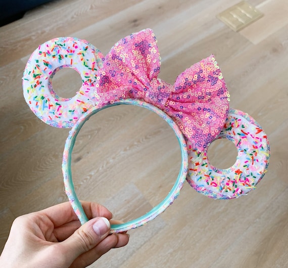 Sprinkles Donut Sequin Minnie Mouse Ears Headband - Etsy display picture 1