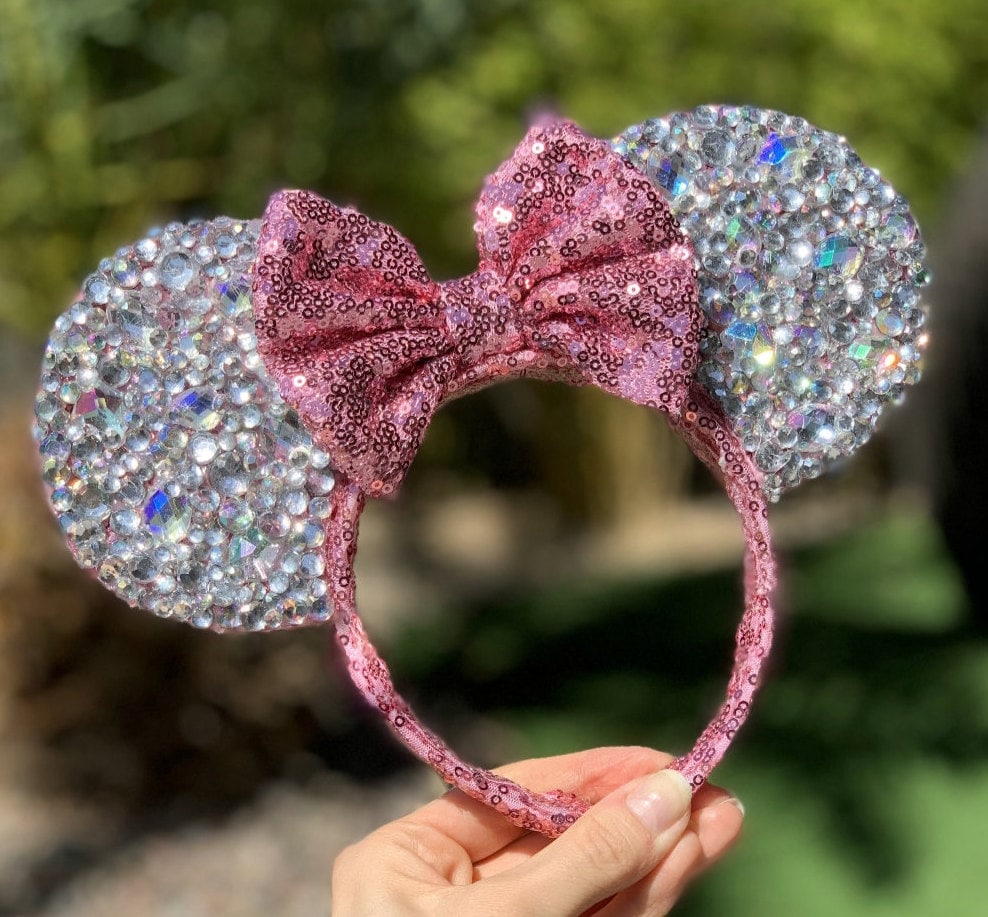 New! Disneyland Disney Parks Minnie ears headband with crystals and sequins New! Disneyland Disney Parks Minnie ears headband with  main image 2