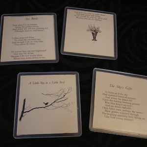 Upcycled vintage book coasters