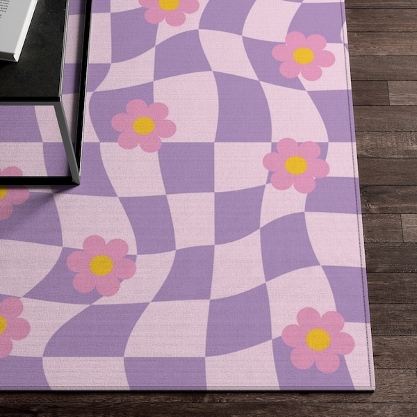Checkered Rug Etsy