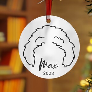 Personalized Labradoodle Ornament, Labradoodle Gifts, Doodle Ears Custom Name Dog Ornament, Doodle Mom Gift, Christmas Decor, Pet Ornament