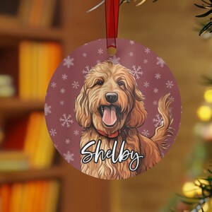 Personalized Goldendoodle Ornament, Custom Golden Doodle Ornament, Doodle Mom Gifts, Goldendoodle Christmas Decor, Doodle Dad, Pet Ornament