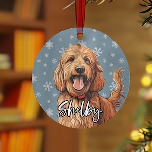 Personalized Goldendoodle Ornament, Custom Golden Doodle Ornament, Doodle Mom Gifts, Goldendoodle Christmas Decor, Doodle Dad, Pet Ornament