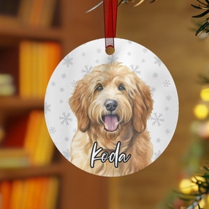 Personalized Goldendoodle Ornament, Custom Golden Doodle Ornament, Doodle Mom Gifts, Goldendoodle Christmas Decor, Doodle Dad, Pet Ornament