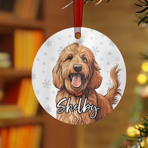 Personalized Goldendoodle Ornament, Custom Golden Doodle Ornament, Doodle Mom Gifts, Goldendoodle Christmas Decor, Doodle Dad, Pet Ornament