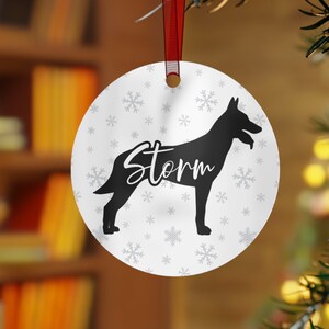 Personalized Belgian Malinois Ornament, Malinois Gift, Custom Dog Ornament, Maligator Christmas Ornament, Mal Holiday Decor, Pet Ornament
