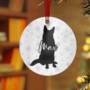 Personalized German Shepherd Ornament, Custom German Shepherd Christmas Ornament, German Shepherd Gifts, Germanshepherd Decor, Pet Ornament
