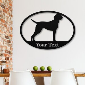 Personalized Vizsla Gifts, Custom Vizsla Dog Metal Wall Decor, Vizsla Art, Vizsla House Number, Welcome, Name Sign, Address Sign for House