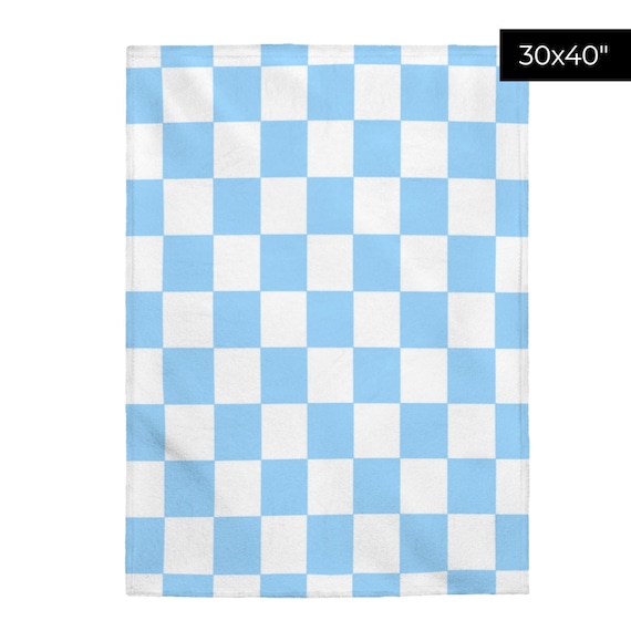 Checkered Throw Blanket Blue and White Danish Pastel Room Decor Soft Blanket Y2K Decor Cute Boho Throw Blanket Retro Checkered Decor Etsy UK