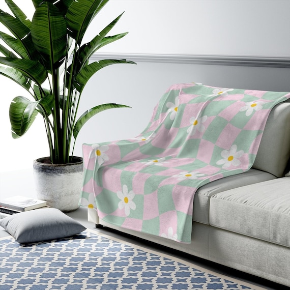 Pink & Green Checkered Blanket Pink & Green Checkered Blanket