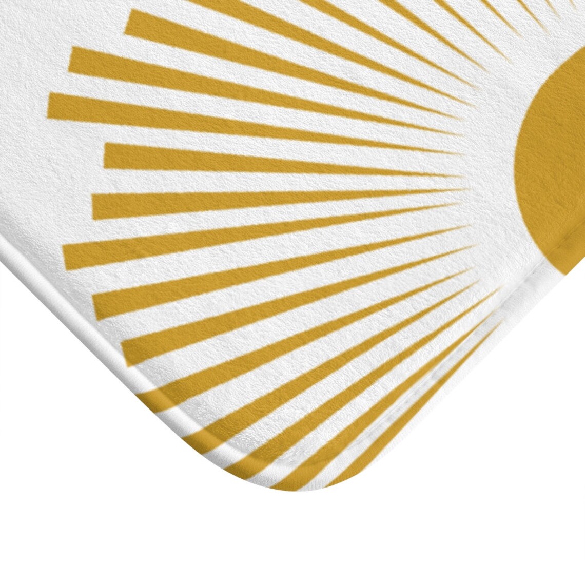 Boho Bath Mat Mid Century Modern Sunburst Bohemian Bath Mat Etsy