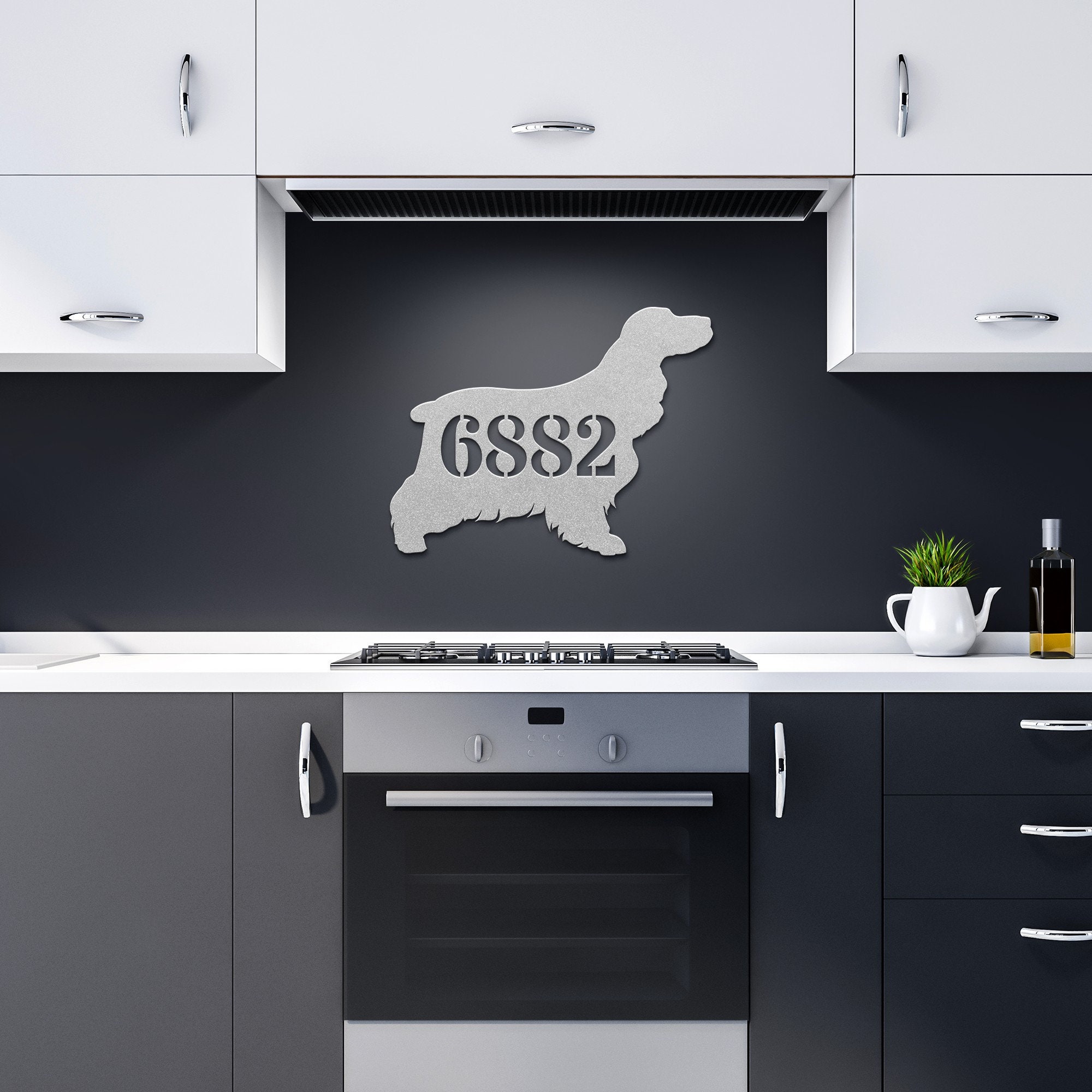 Cocker Spaniel Custom House Number Sign, English Cocker Spaniel Gifts ...