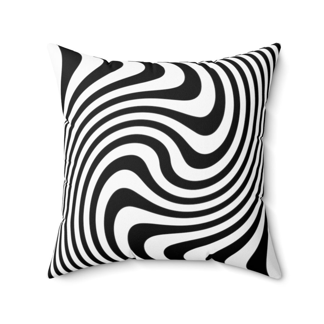 Black and White Funky Pillows Preppy Room Decor Trippy Etsy