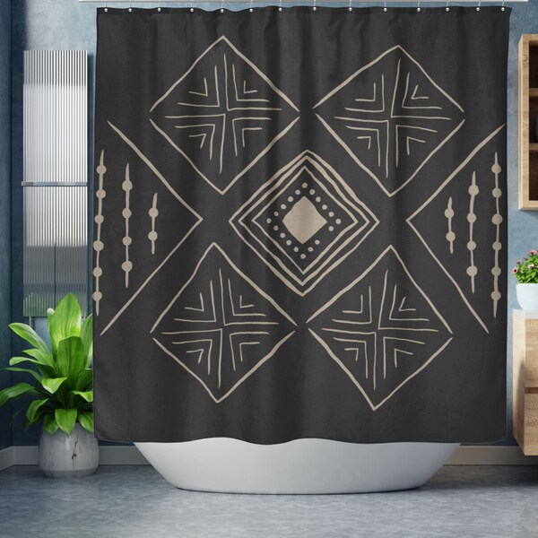 African Shower Curtain Etsy