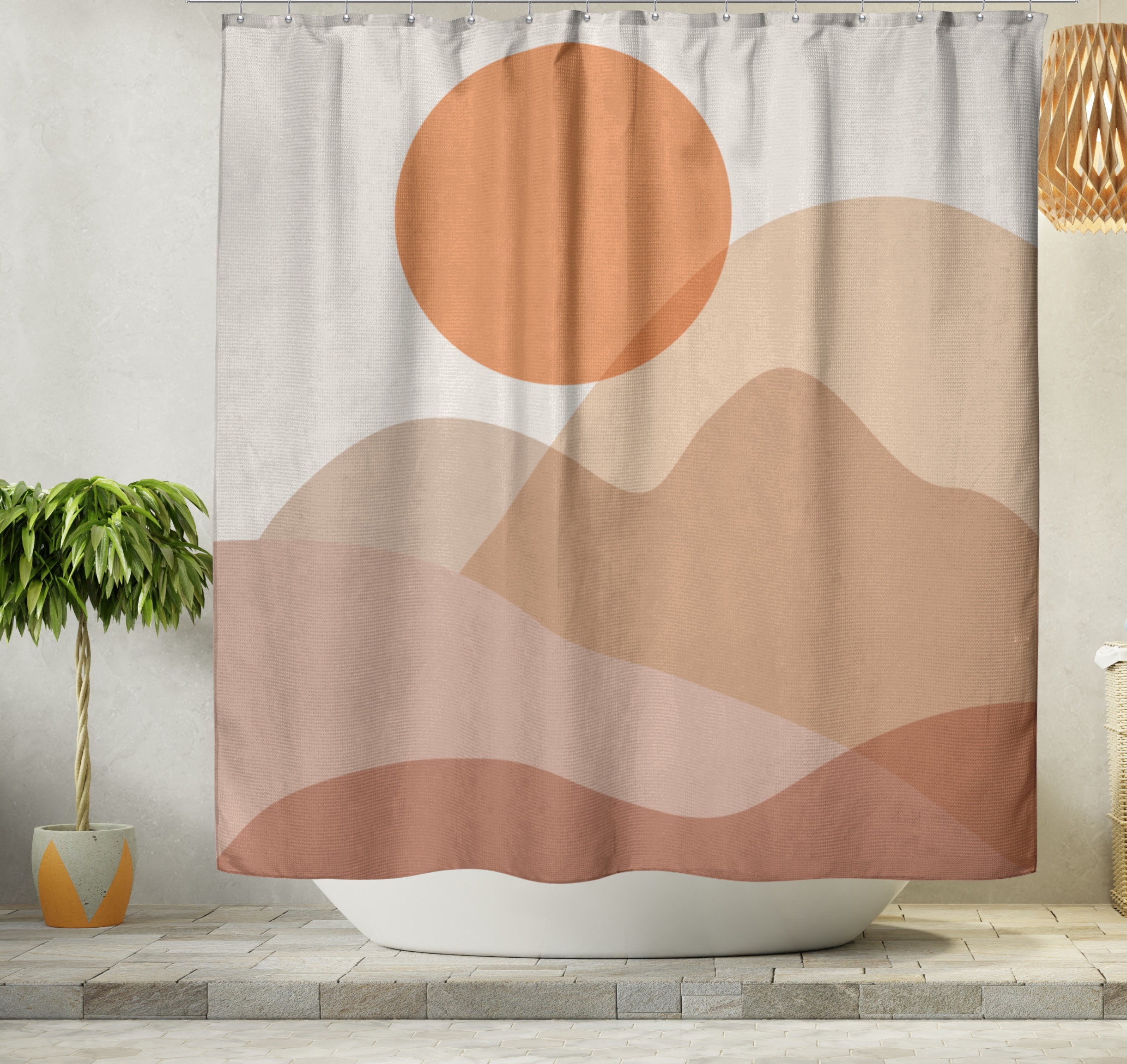 Burnt Orange Vintage Style 1950s 1960s Bathroom Terracotta Atomic