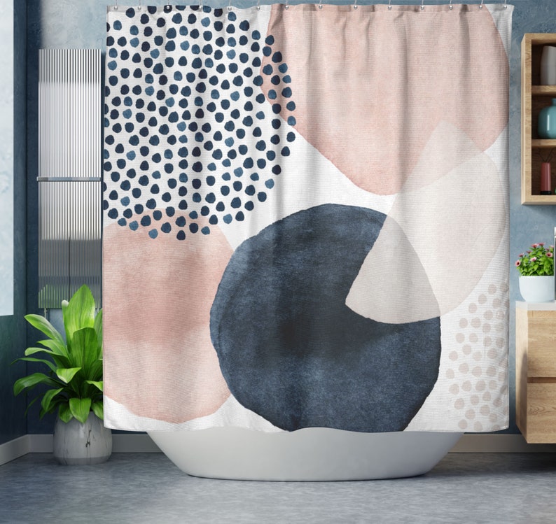 Abstract Art Bath Mat Nonslip Modern Boho Chic Bath Rug With Etsy