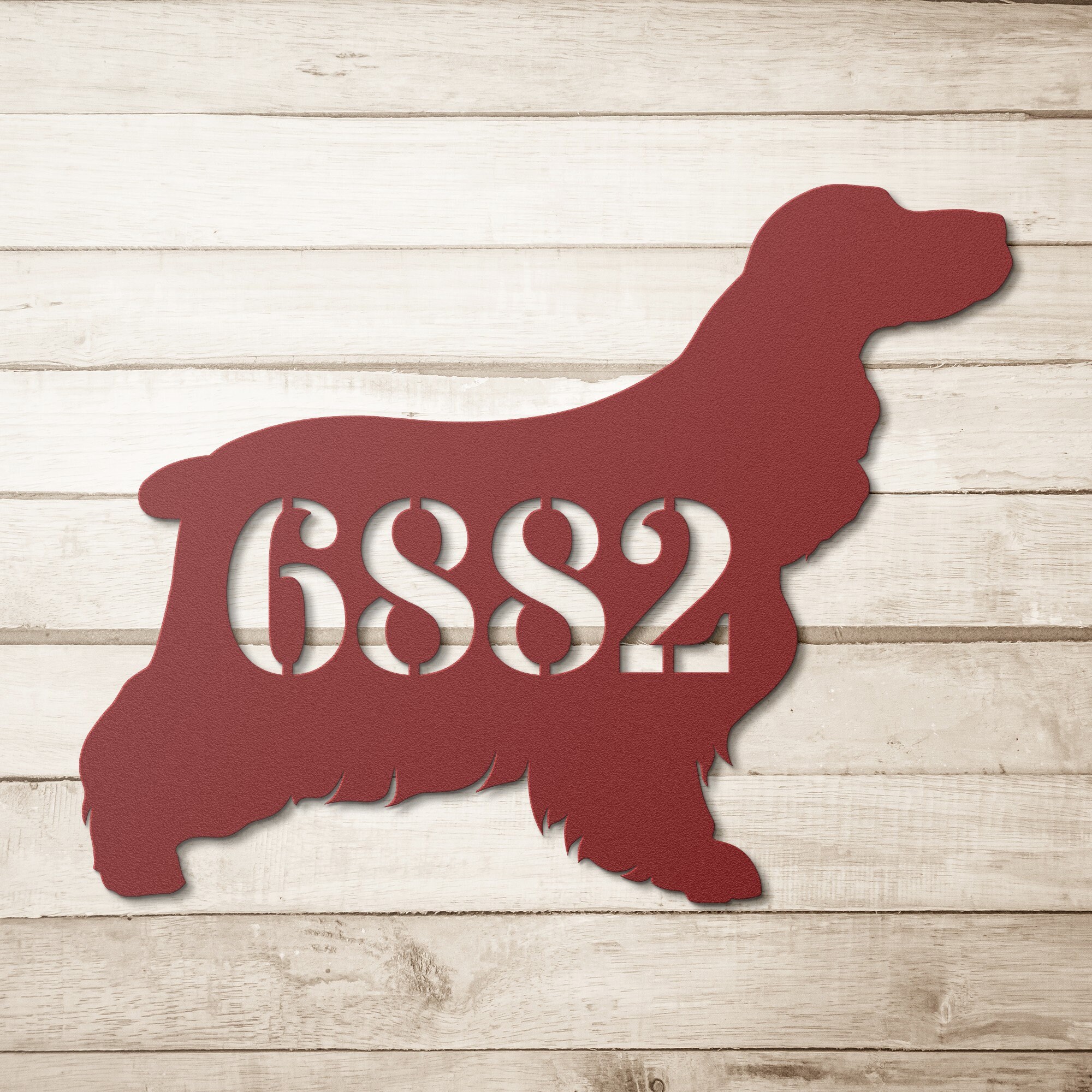 Cocker Spaniel Custom House Number Sign, English Cocker Spaniel Gifts ...