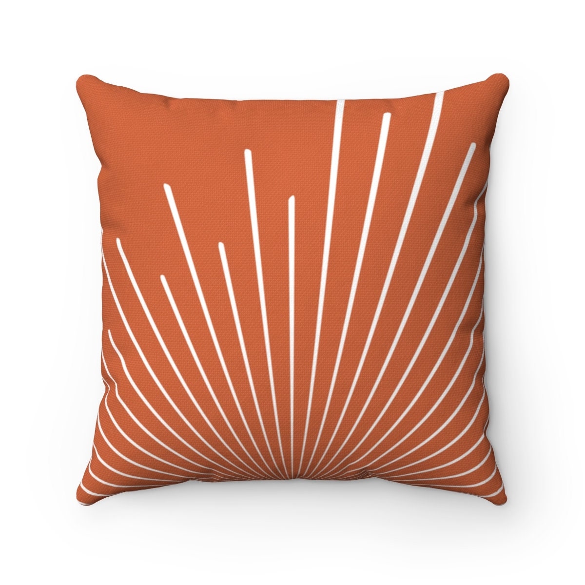 Boho Throw Pillow Burnt Orange Retro Sunburst Throw Pillow Etsy