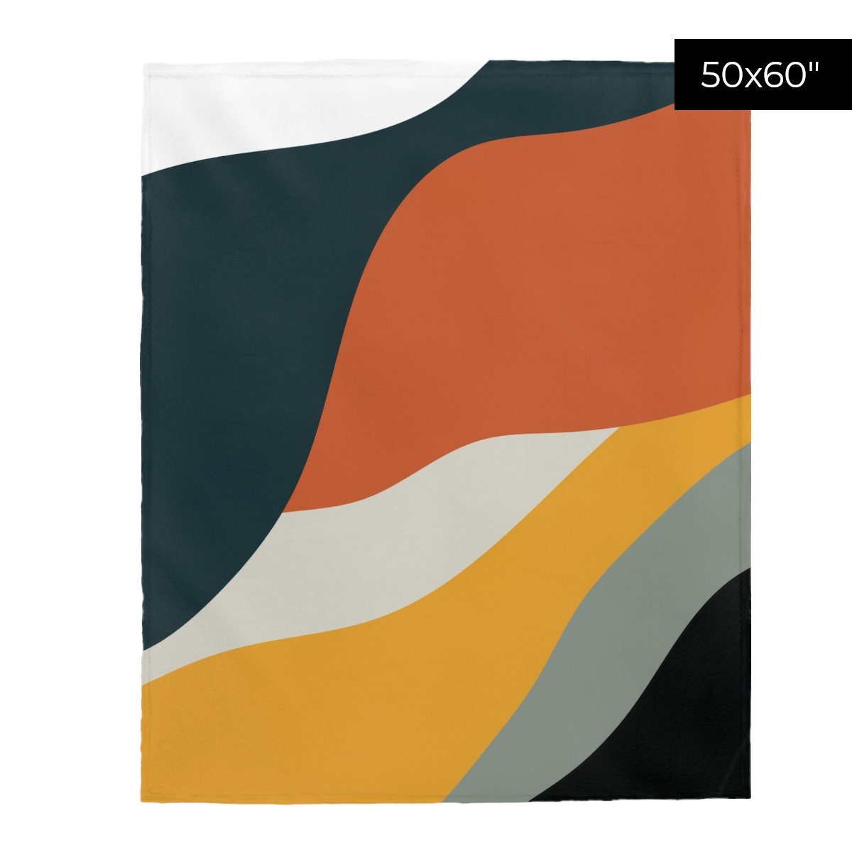 Boho Throw Blanket Abstract Shapes Modern Soft Blanket Retro Etsy