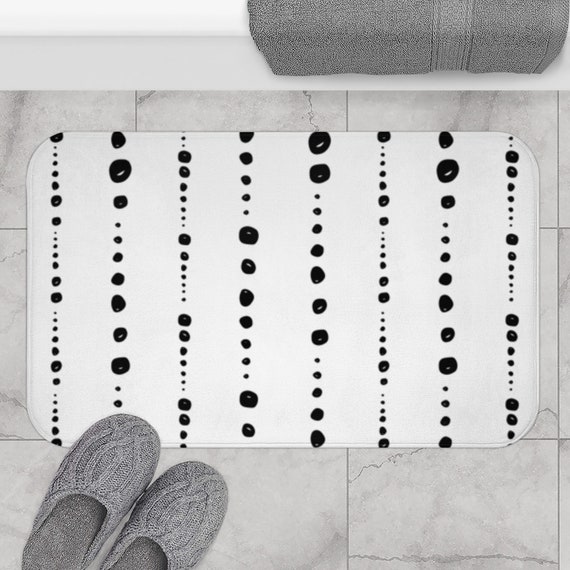 1pc Black Border Geometric Bicolor Grid Pattern Bathroom Shower Mat, Nordic  Modern Style Washable Non-slip Mat With And Wear-resistant Rubber Underlay,  Suitable For Shower Stall, Bath Tub, Living Room, Bedroom, Entrance, Etc.