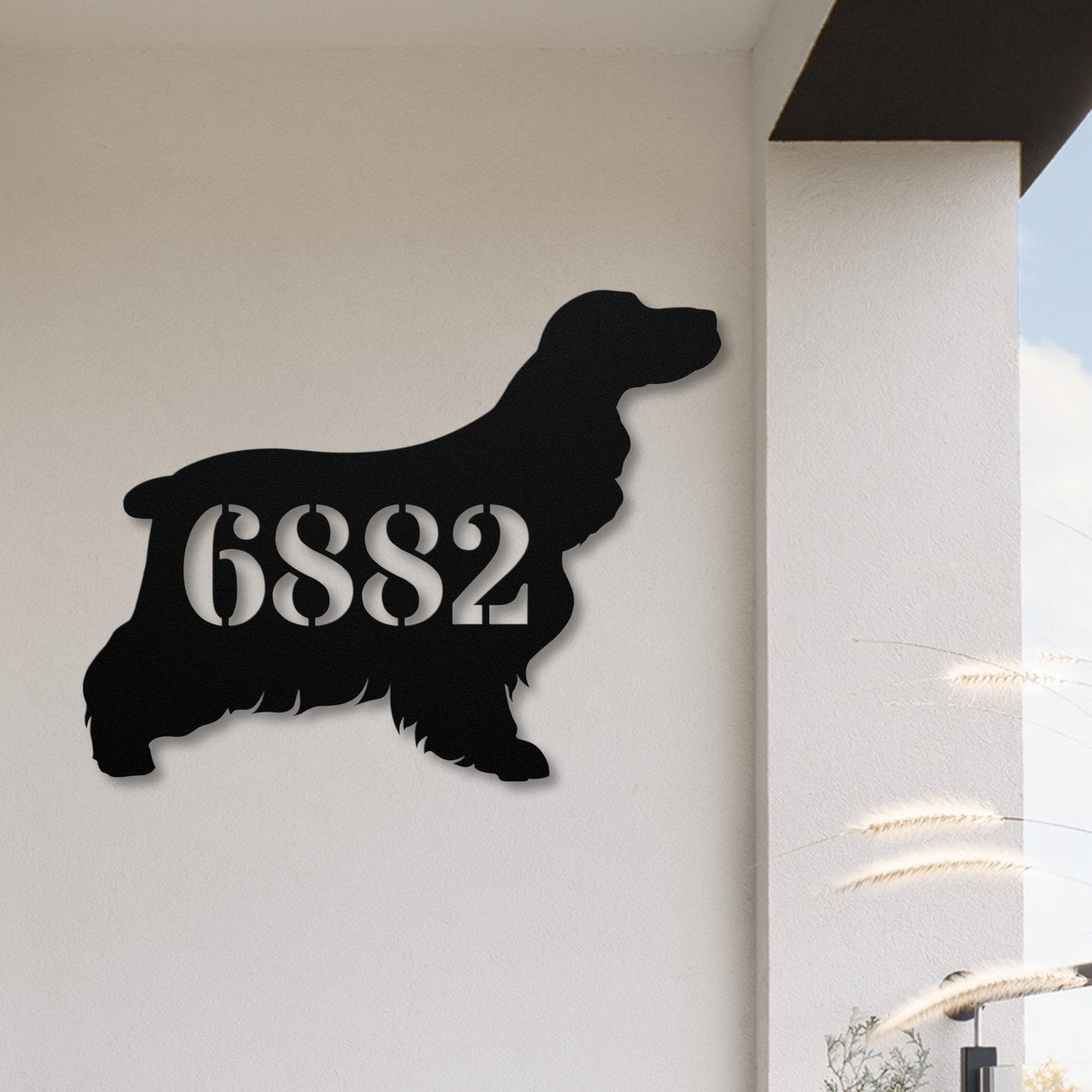 Cocker Spaniel Custom House Number Sign, English Cocker Spaniel Gifts ...
