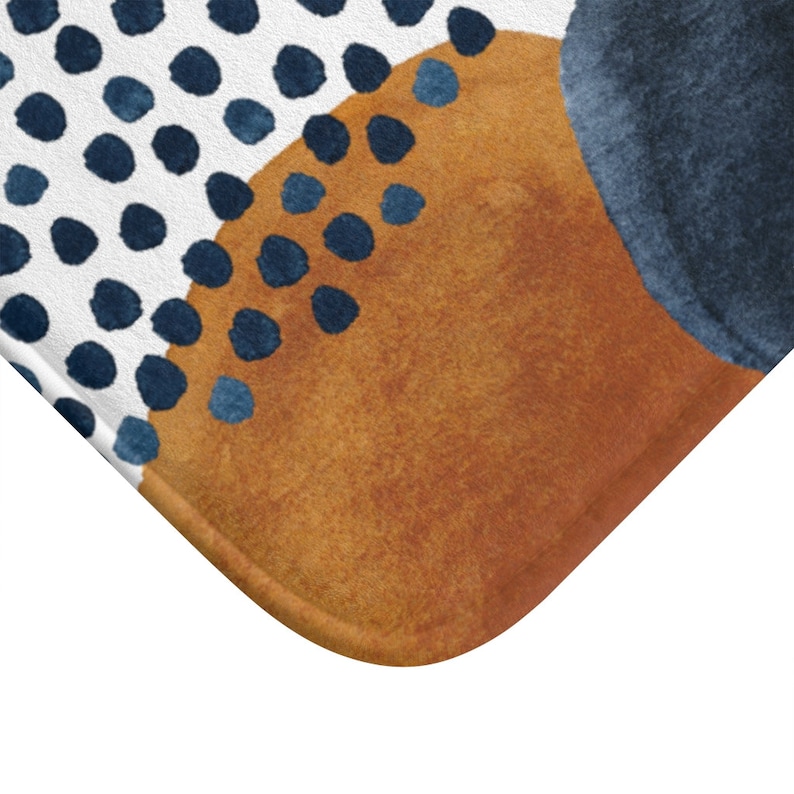 Abstract Art Bath Mat Non-slip Modern Bath Rug With Organic - Etsy