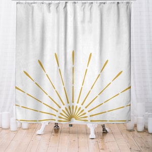 Boho Shower Curtain | Sunburst Shower Curtain | Boho Decor | Bohemian Decor | Boho Bathroom Decor | Boho Bath Curtain | Housewarming Gift