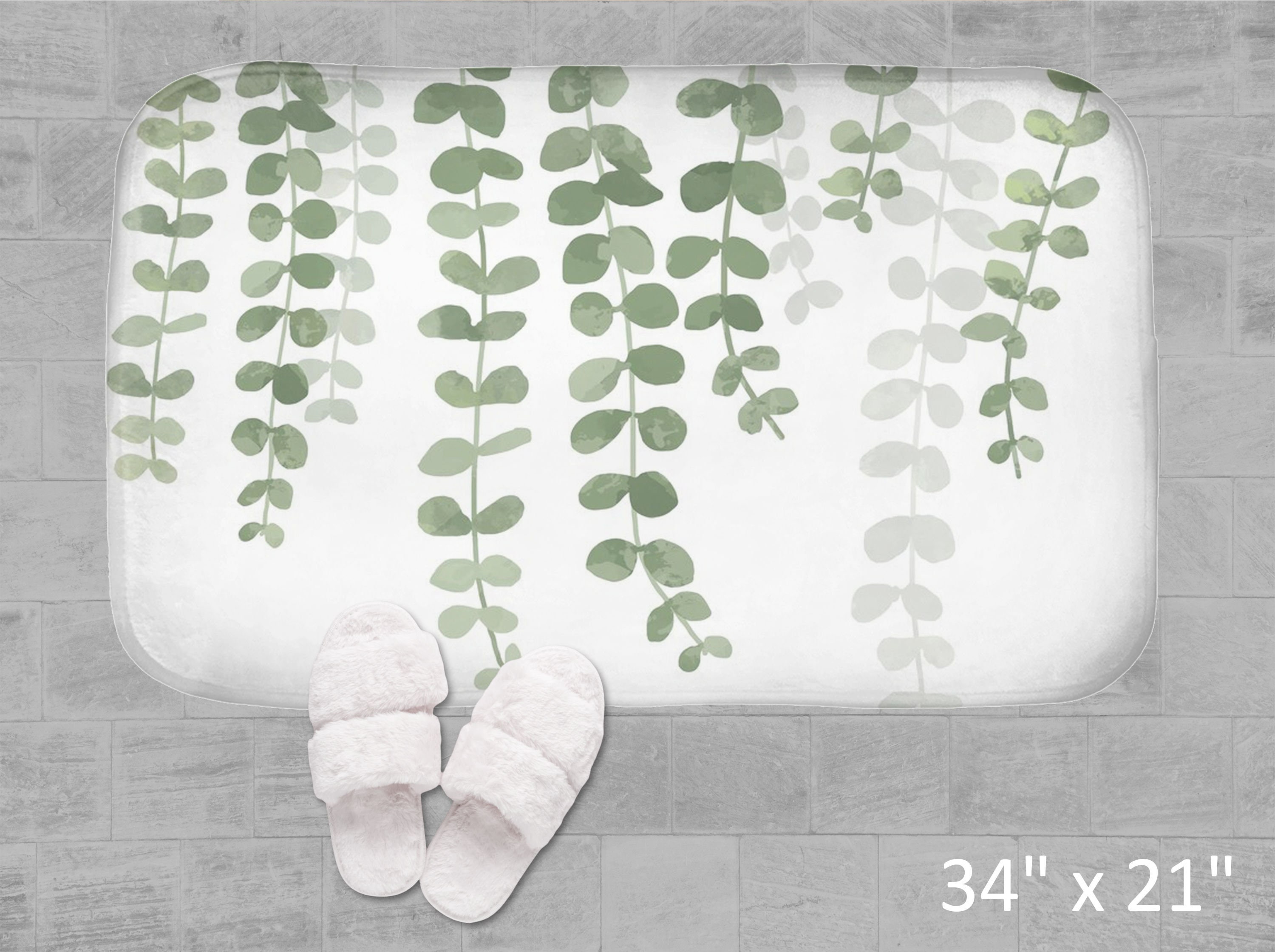 Estera de baño Boho alfombrilla de baño minimalista botánica | Etsy