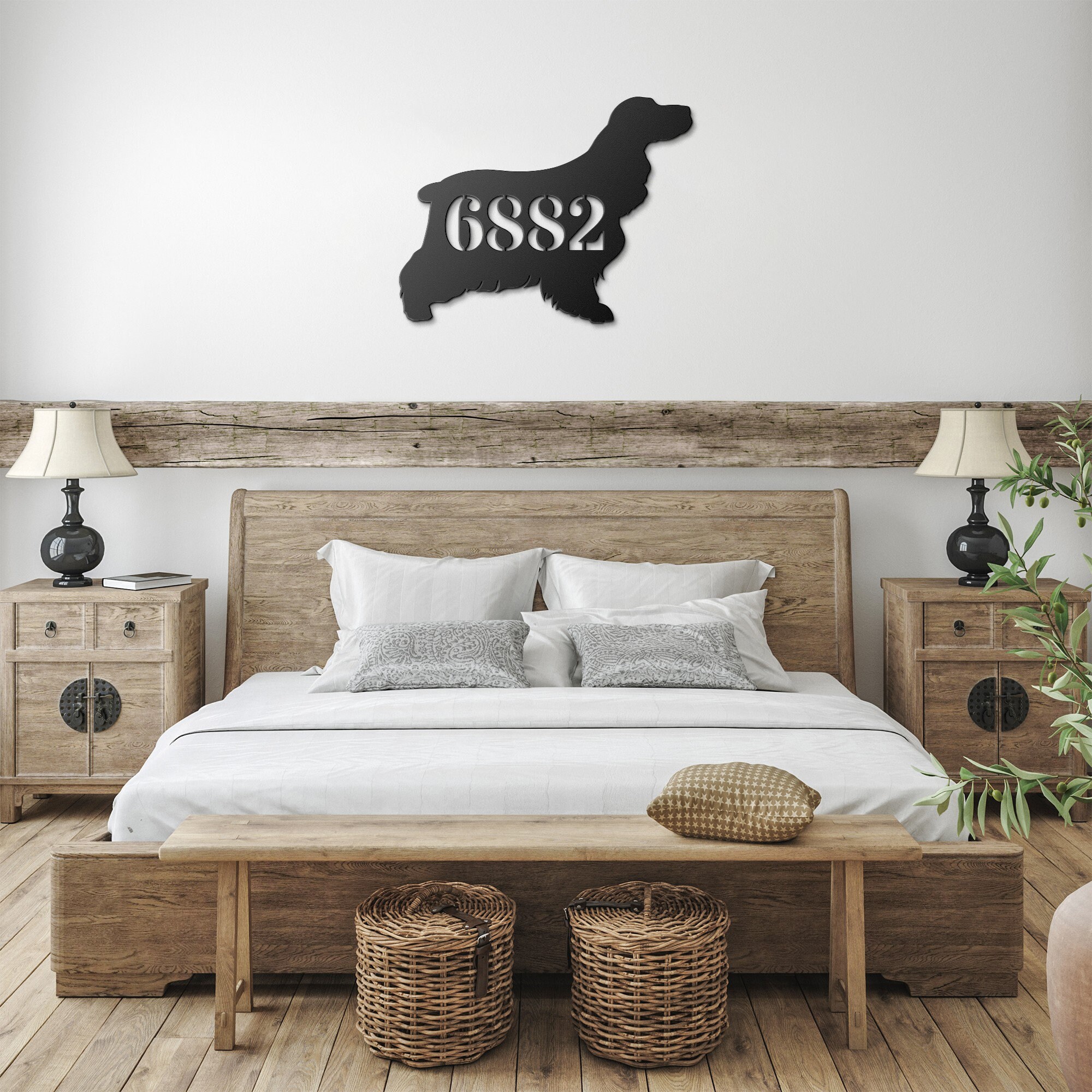 Cocker Spaniel Custom House Number Sign, English Cocker Spaniel Gifts ...